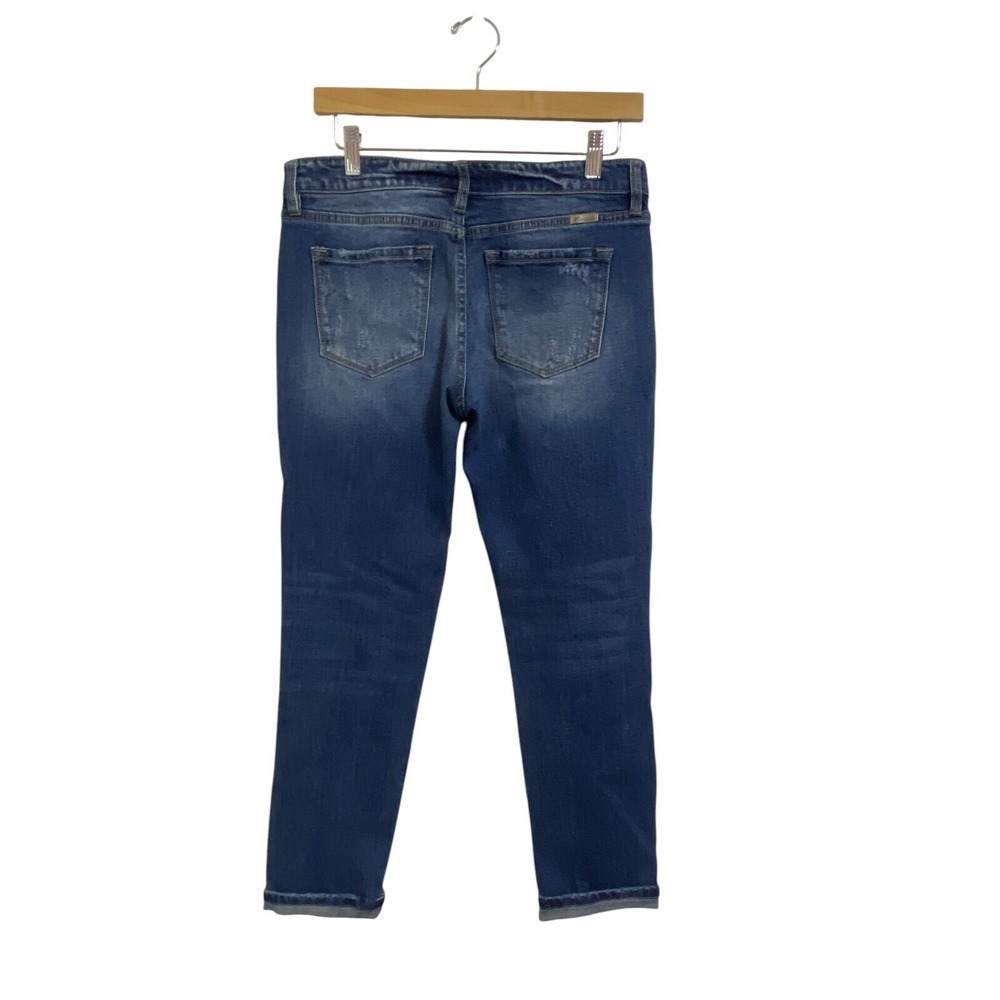 Kancan Estilo‎ Distressed Ankle Skinny Jeans Ripped Denim Blue Wash Size 7/27 - Picture 2 of 11